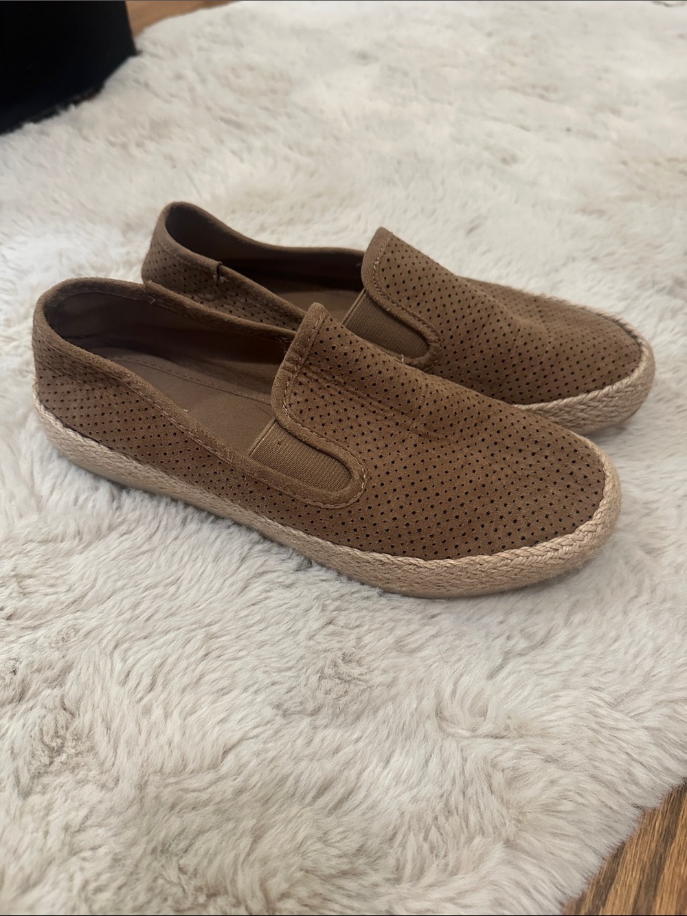 Esprit Women's Perforated Slip-On Espadrilles - Brown